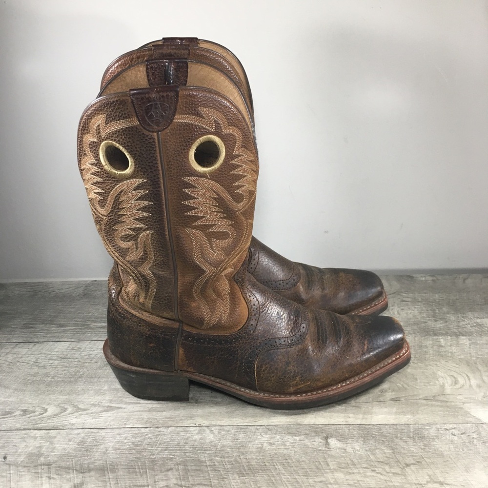 Ariat 10002227 Heritage Roughstock Western Leather Buckaroo Cowboy Mens Boots 14